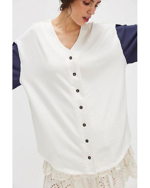 Free People Multicolor Homerun Tee
