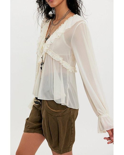 Free People Black Fearless Long Sleeve Top
