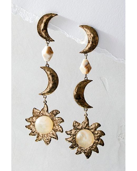 Free People Black Avery Dangles At In Gold