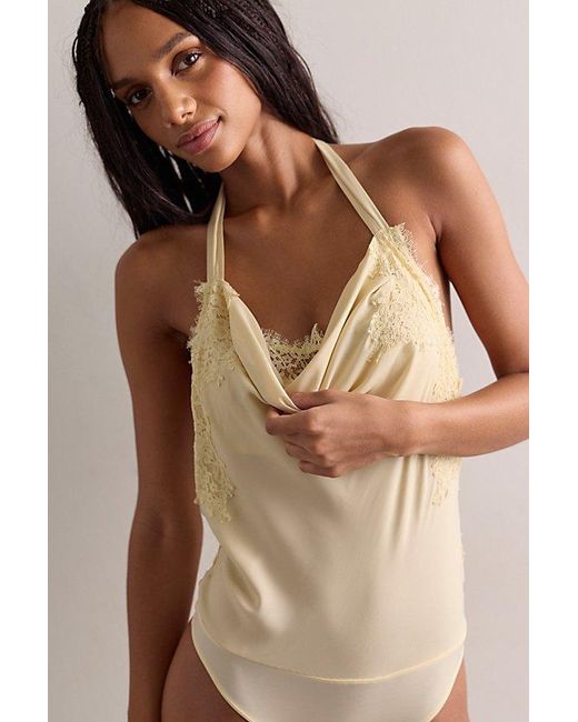 Intimately By Free People Natural 4Get Me Not Bodysuit By