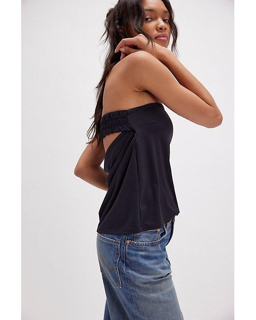 Intimately By Free People Blue Running Late Tube Top By