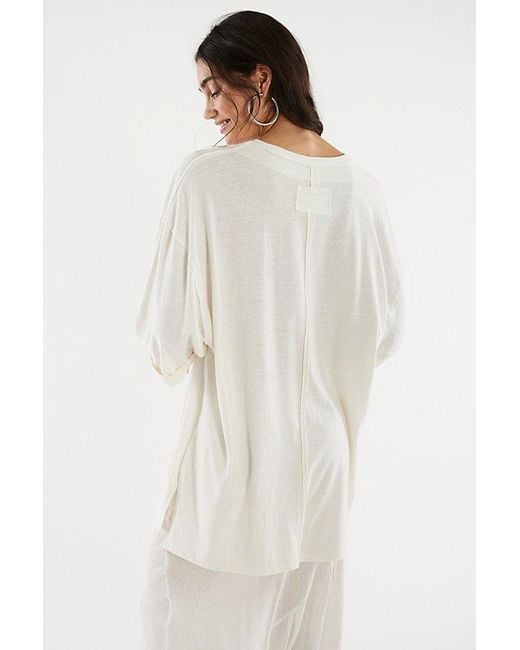 Free People White Care Fp Slow Down Tee By
