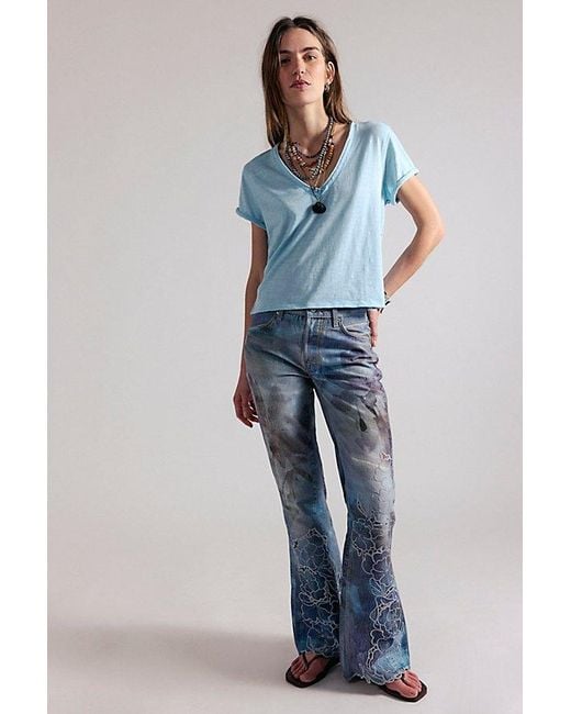 Free People Blue Take 2 Tee