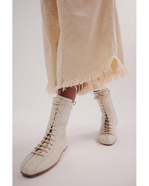Free People Natural Boxing Day Lace Up Boots