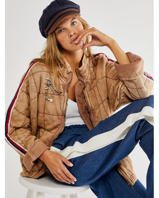 Sports Rib Dolman Quilted Jacket 