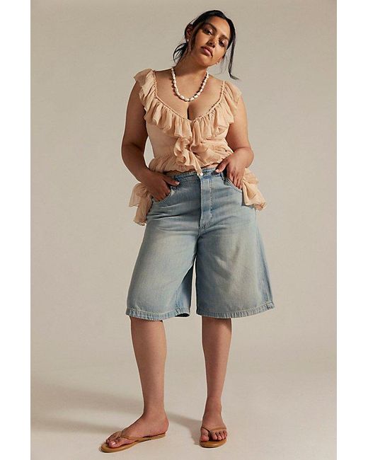 Free People Multicolor Crvy Back To Basics Shorts By