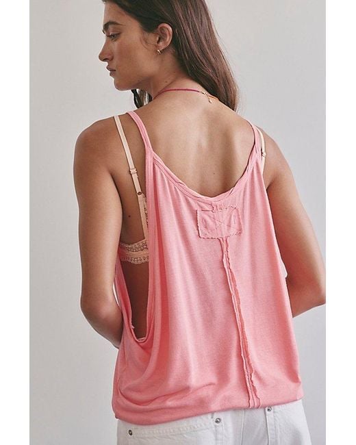 Free People Pink Shoreside Tank Top