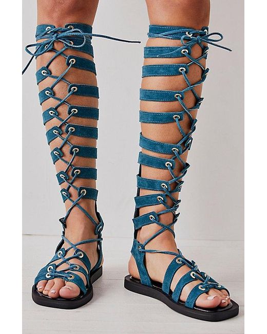Free People Blue Sun Chaser Tall Gladiator Sandals