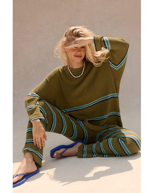 free-est Green Mariner Sweater Co-Ord By