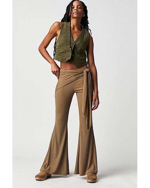 Free People Hot Nights Wrap Flare Pants