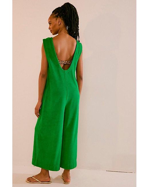 Free People Green Martha Terry One-Piece