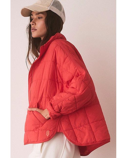 Fp Movement Red Pippa Packable Puffer Jacket