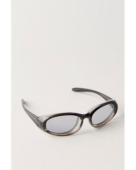 Free People Black Weston Wrap Around Sunglasses