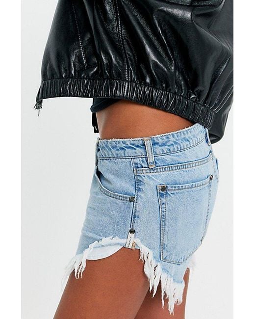 One Teaspoon Black Dukes Low-Waist Denim Shorts