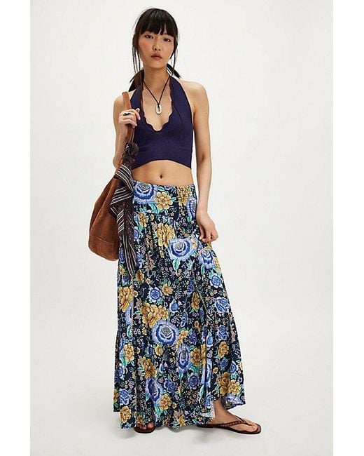 Spell Blue X Fp Full Bloom Maxi Skirt