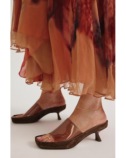 Jeffrey Campbell Brown On Vinyl Heels By