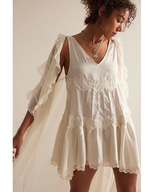 Intimately By Free People White In This Groove Mini Slip By