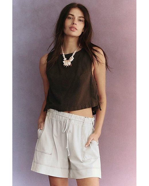 free-est White Strada One-Shoulder Short Set By