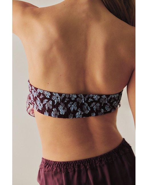Intimately By Free People Black Printed Lace Scarf Bandeau Top By
