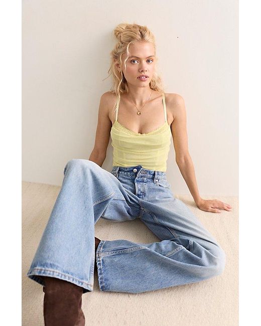 Intimately By Free People Yellow Hard Launch Corset Bodysuit By