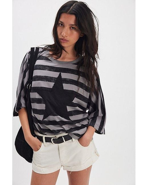Ragabond Black Studio Stripe Tee By