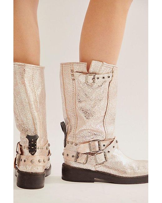 Free People Natural We The Free Janey Engineer Boots