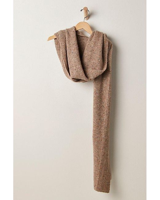 Free People Blue Wrap Me Up Hooded Scarf