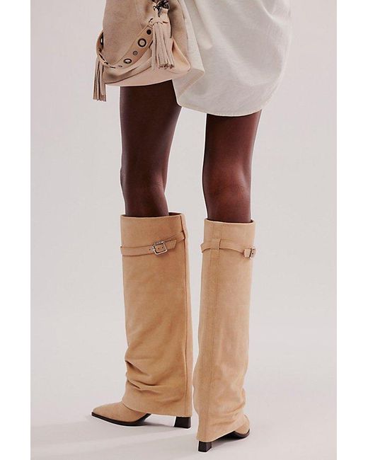 Free People Blue Felicity Foldover Boots