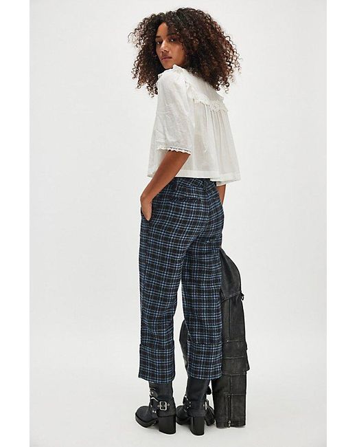 Free People Blue Parkway Cuffed Trousers