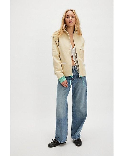 Free People Blue Top Down Jacket