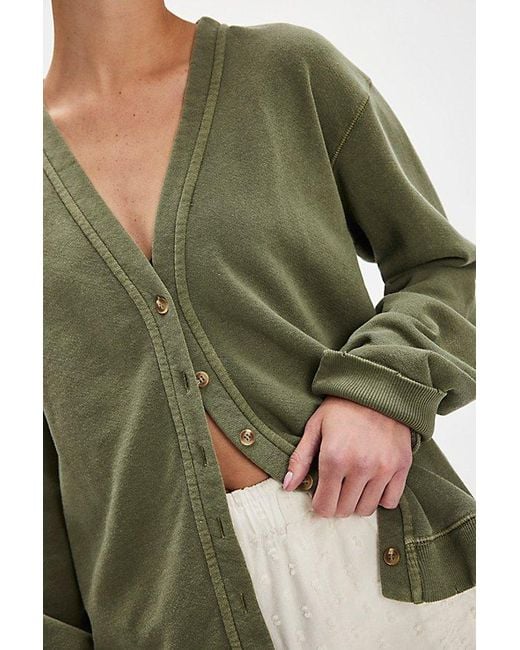 Free People Green Take It Easy Cardigan