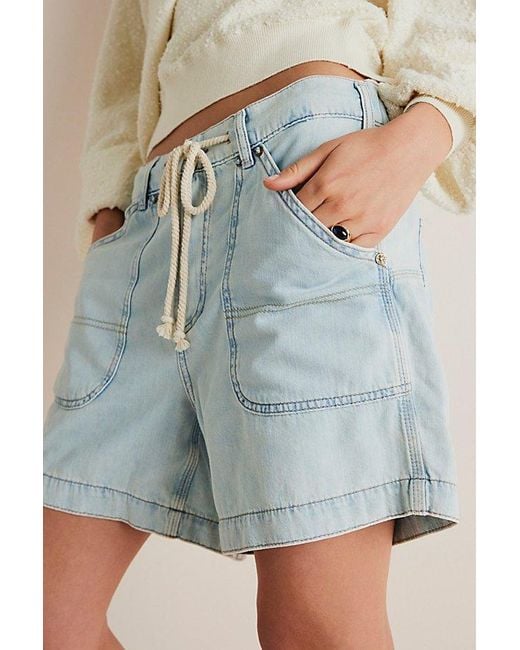 Free People Multicolor Second Chances Pull-on Shorts At Free People In Moonstone, Size: Xs