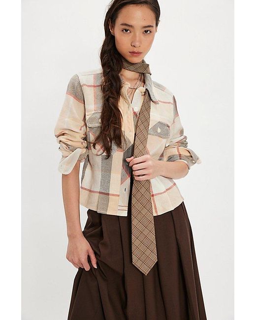 Free People Natural Winnie Plaid Shirt