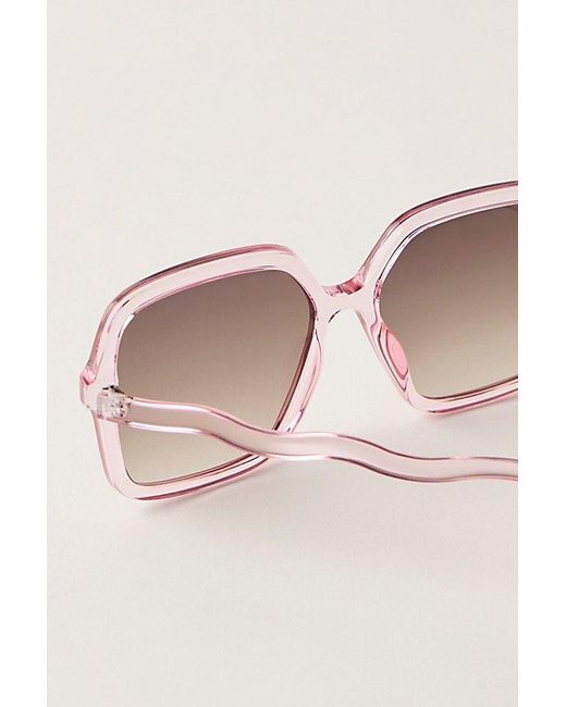 Free People Multicolor Lucia Square Sunglasses
