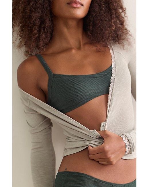 Intimately By Free People Brown Throw On Rib Bralette By