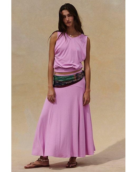 free-est Pink Bristol Skirt Set By