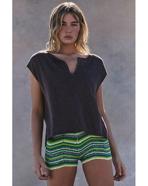 free-est Green Marina Del Sol Sweater Top By