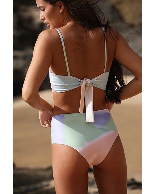 Free People Black Landscape Bikini Top