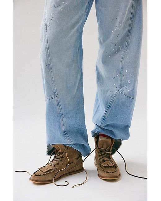 Free People Multicolor Benny Boat Shoe Boots Shoe