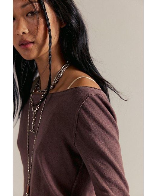 Free People Brown Most Loved Long Sleeve