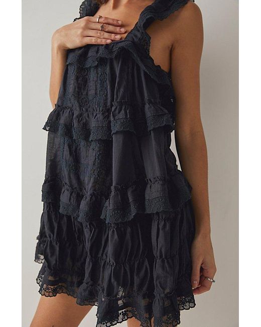 Free People Black Tiered And True Romper