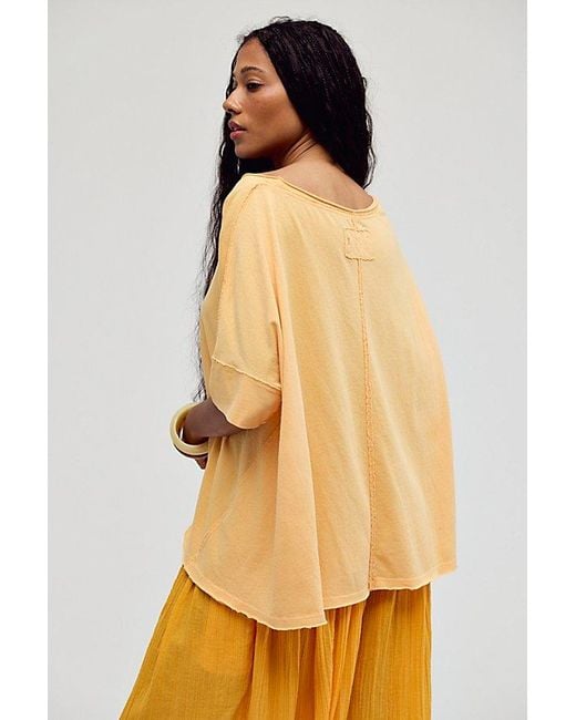 Free People Multicolor Rex Oversized Cotton Tee