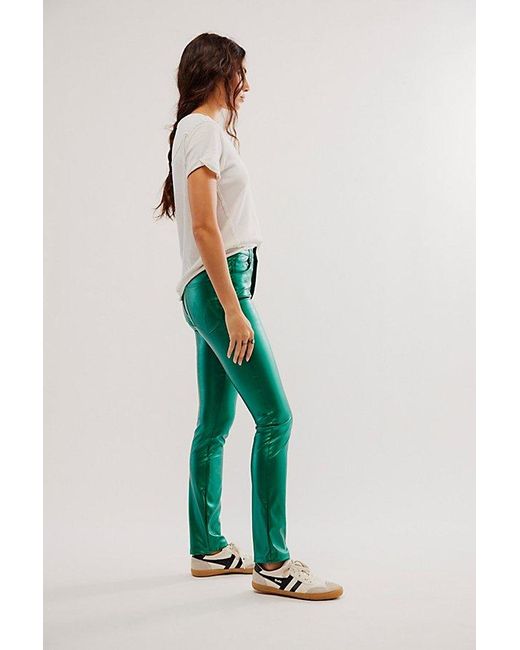 Mother Green High-waisted Rail Skimp Jeans