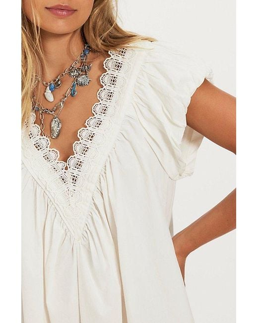 Free People White Sundazed Mini Dress