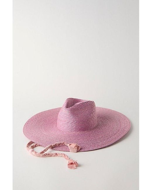Free People Pink So Coastal Wide Brim Hat