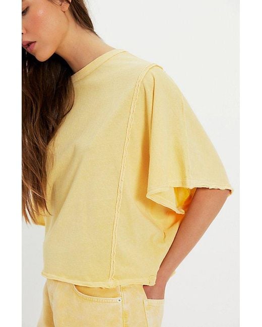 Free People Yellow Next Level Tee