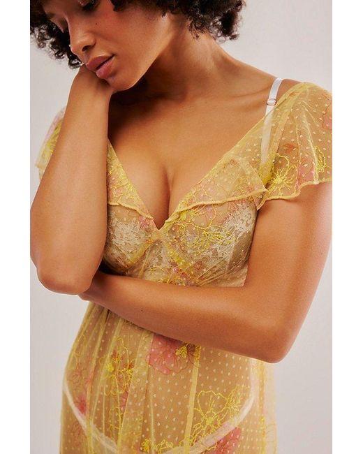 Free People Yellow Postcard From Paris Maxi