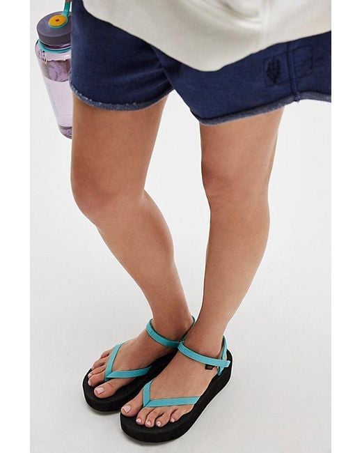 Teva Blue Flatform Slim Sandals