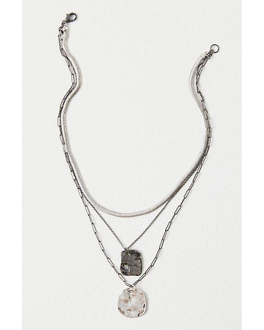 Free People Blue Oversized Coin Necklace