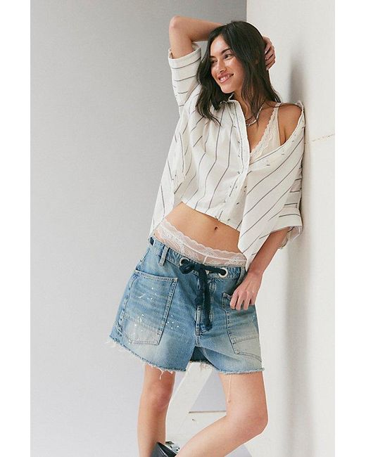 Free People Red Moxie Shorts
